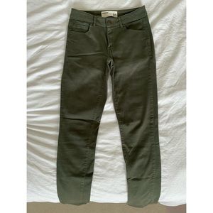 Garage Olive Green High-Rise Jeggings
